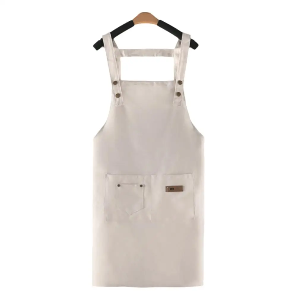 Professional Kitchen Apron For Men Women Restaurant Waiters Bbq Chefs Mandiles Waterproof Canvas Barber Nails Salon Pinafor G0Y5