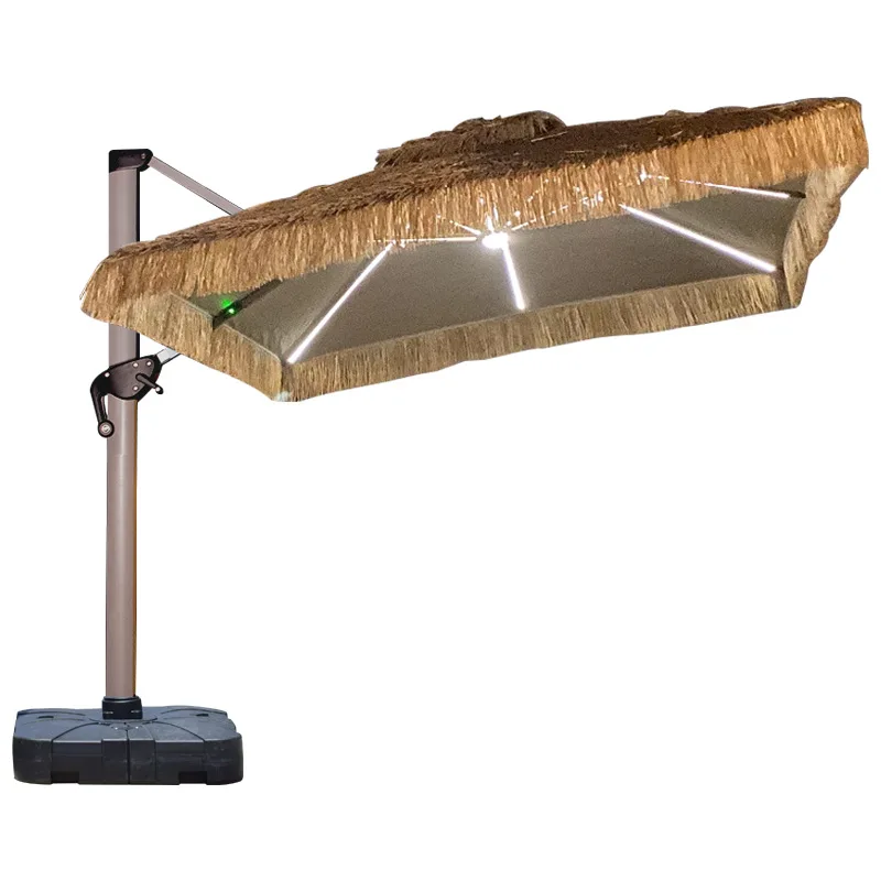 

Outdoor Parasol, Roman Solar Parasol Garden Side Garden Terrace Thatched