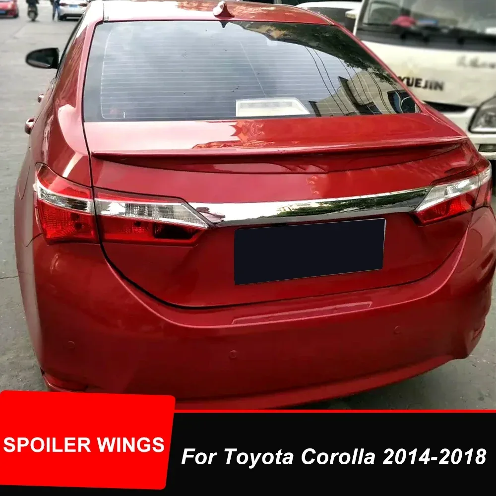 For Toyota Corolla 2014 2015 2016 2017 2018 Rear Trunk Lid Car Spoiler Wings ABS Duck tail Exterior Decoration Accessories Parts