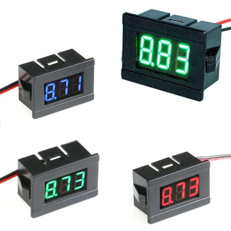 0.36in DC4.5V-30V Car Boat Motorcycle Digital Voltmeter LED Display Volt Voltage Meter Mini Tester Panel Ammeter