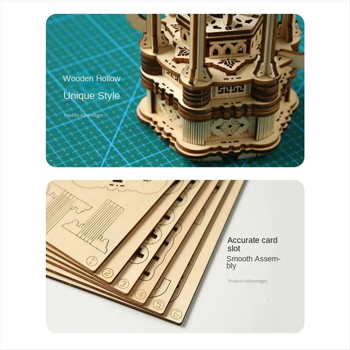 ABZT 3D Wooden Puzzles for Adults Vintage Lantern Model Kits with Light, 3D Wooden Lantern Model Kits to Build for Home