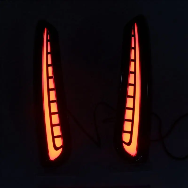 AEE5-For Honda Civic Type R 2023 2024 3 In 1 Rear Bumper Reflector Brake Light Turn Signal Lamp DRL Tail Lights