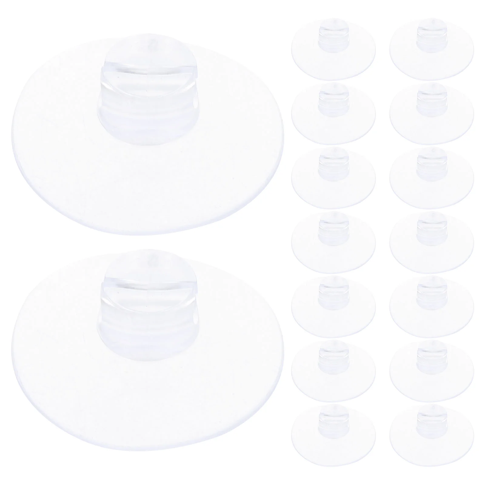 

20 Pcs Open Clamp Suction Cup Cord Clips Cable Cups Wire Slotted Pads Manager Vacuum Sucker for Kitchen Organizer