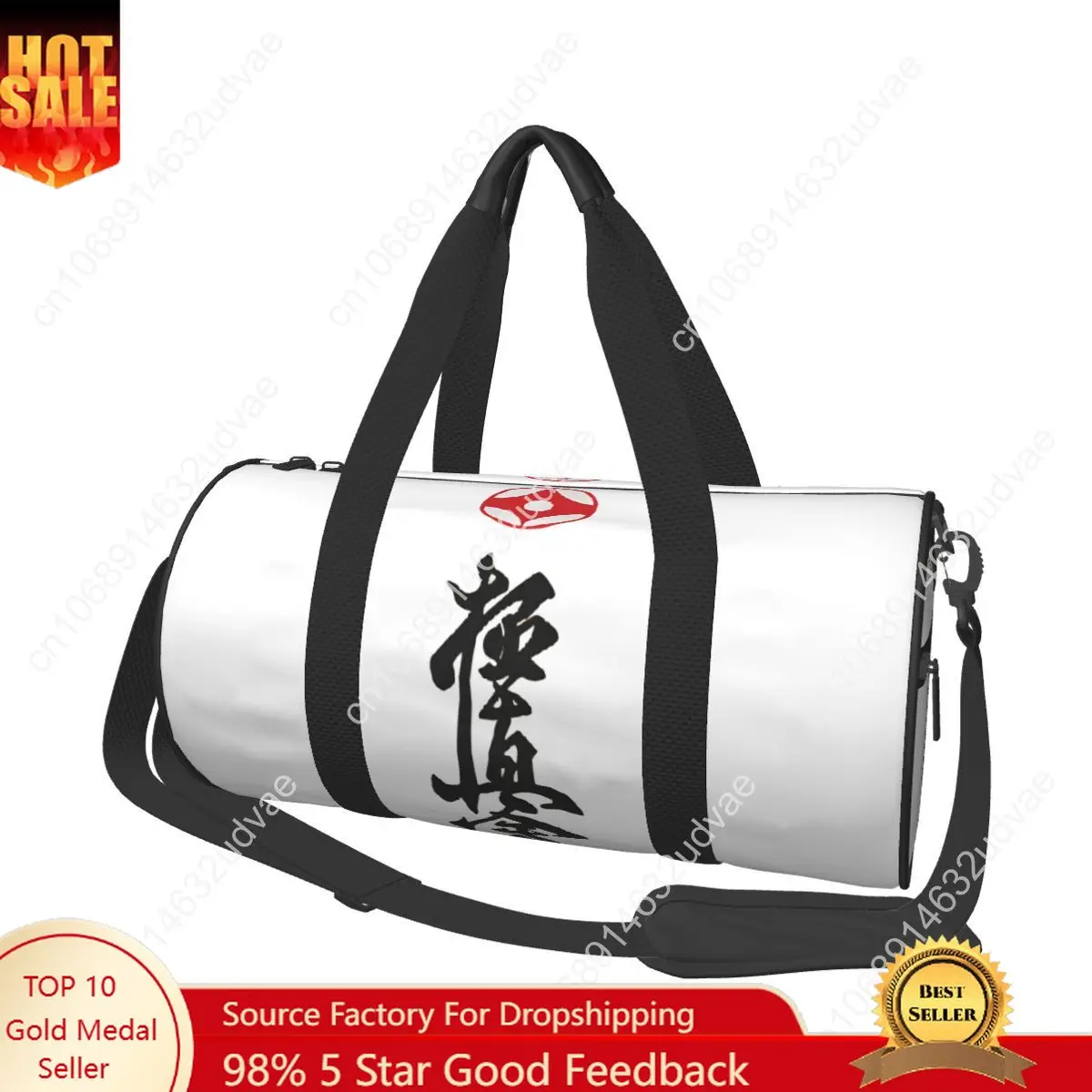 Gym Bag Kyokushin Karate Sports Bag with Shoes Men Outdoor Custom Handbag Vintage Luggage Fitness Bag