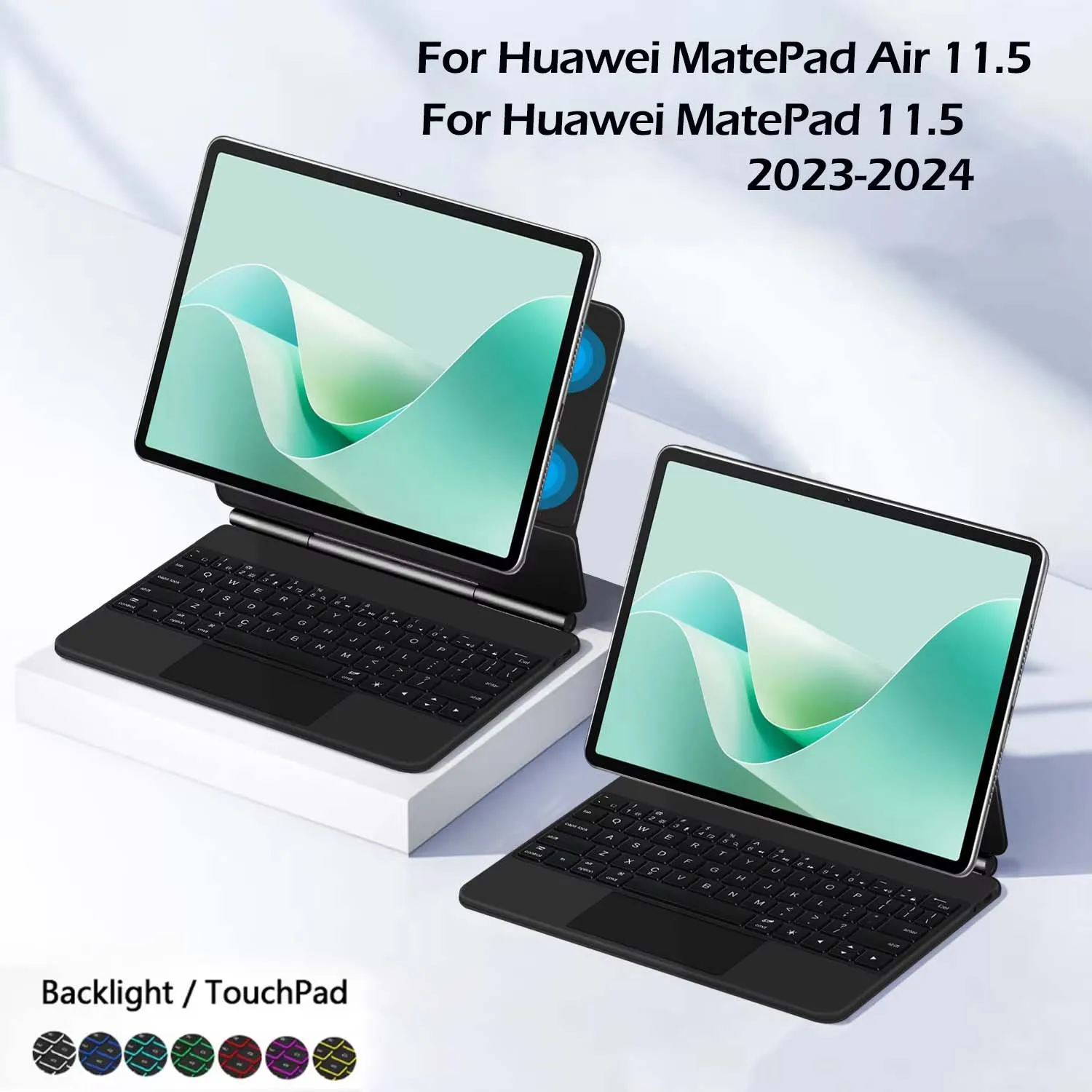 Folio Magic Keyboard For HUAWEI MatePad Air 11.5 Matepad 11.5 2023 2024 Backlight Case Portuguese Spanish French Russian Arabic