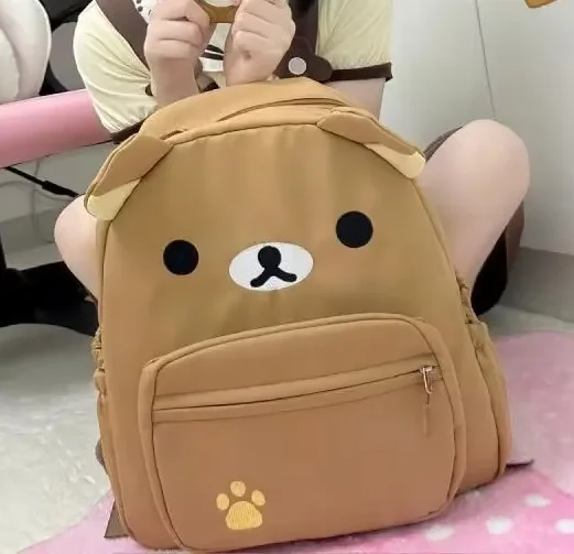 Cute Backpack Anime Cartoon Embroidery Backpack Stylish Large-Capacity Student School Bag Nylon Multifunctional Bags