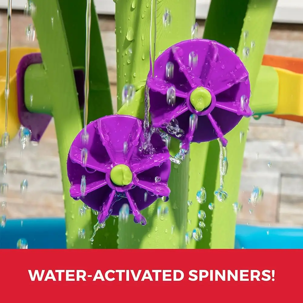 Sommerduschen Spritzturm Wassertisch für Kinder, wassersensorischer Wassertisch für Kinder im Freien, 8-teiliges Wasserspielzeugzubehör, mehrere Auswahlmöglichkeiten