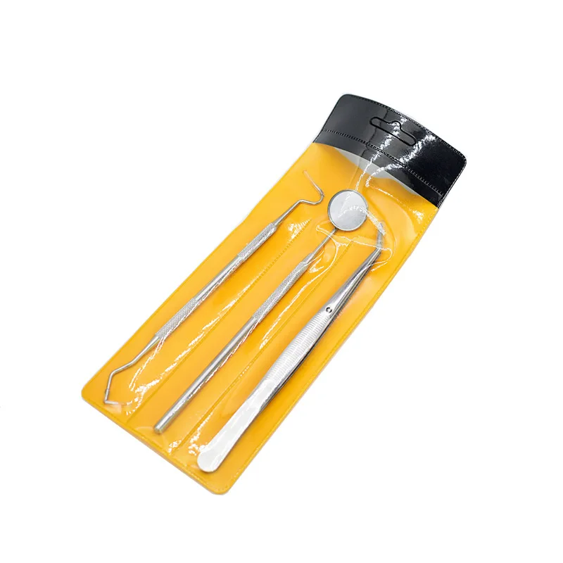 

3 шт./упак., набор стоматологических инструментов из нержавеющей стали, стоматологическая лаборатория, зеркало для рта, инструмент для захвата зубов, скалер для зубов, набор для отбеливания зубов