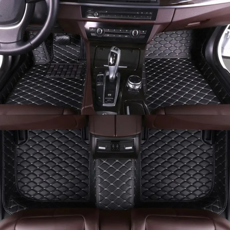 

Custom Auto luxury leather car floor mat for Ford Focus Mk2 2008 2009 2010 2011 car mat full set women waterproof accessories