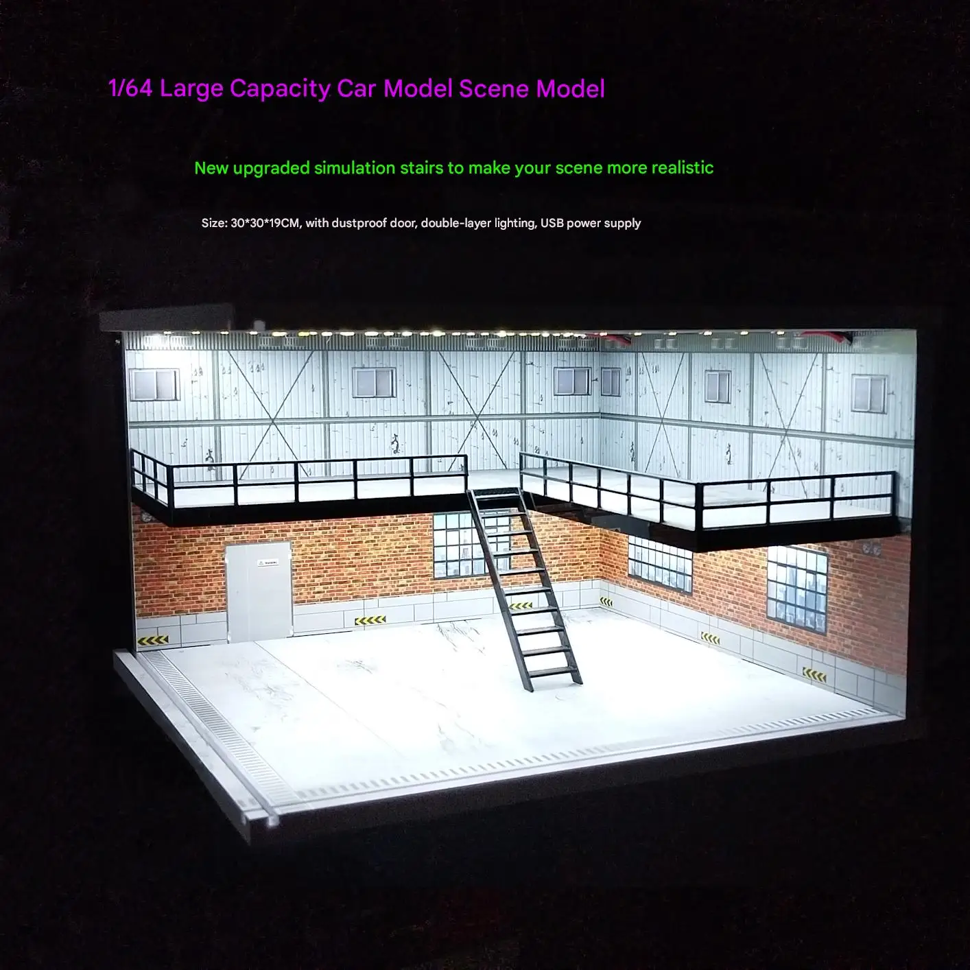 1/64 1/18 1/24 1/32 1/43 Schaal Auto Garage Diorama Modellen Set Scène LED Parkeerplaats Model voor Matchbox Hot Wheels Collectie