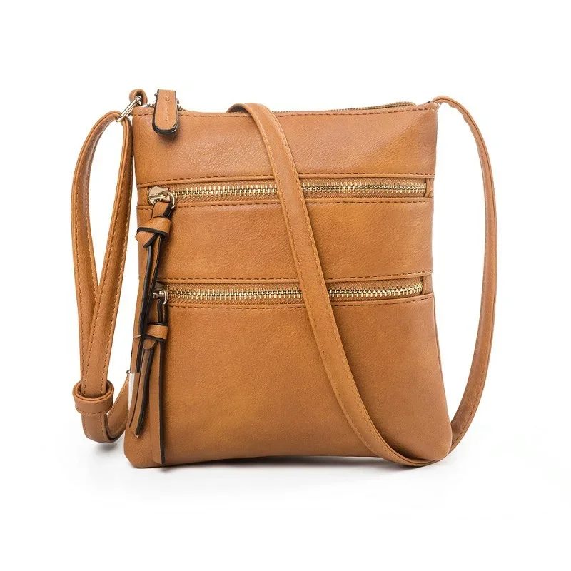 Casual Multifunctional Multi-layer Shoulder Bags, Fashionable Leather Crossbody Wallet, Unisex, Suitable for Commuting and Party