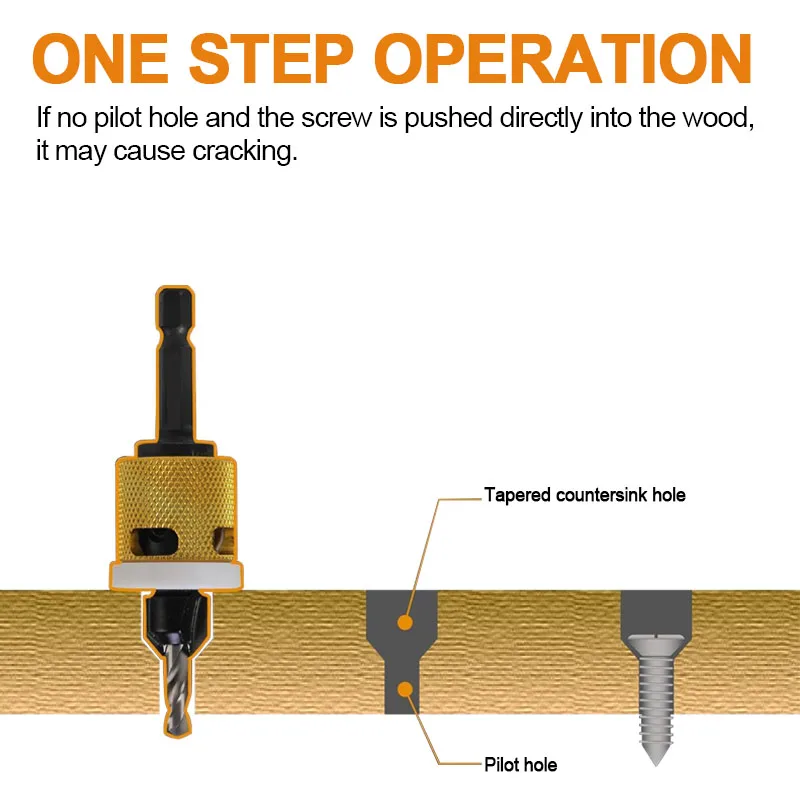 Imagem -03 - Countersink Drill Bit Grupo Hss m2 Bits Cônicos Carboneto Derrubado 82 ° Counter-furo Hex Haste 1pc