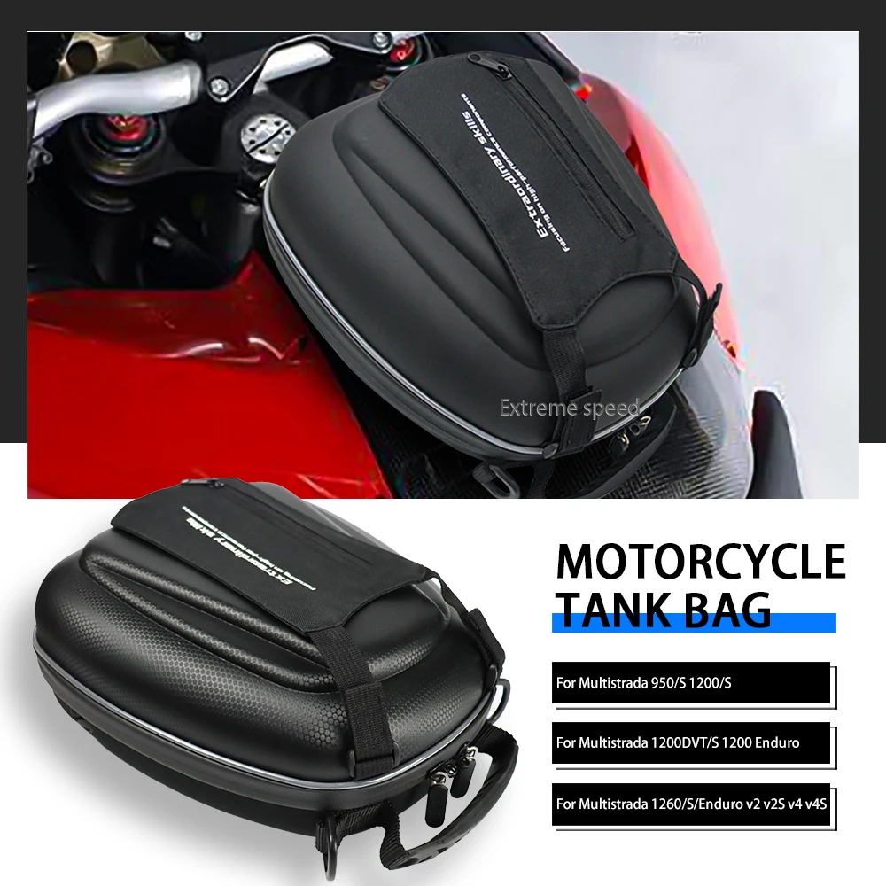 

Tank Bag Hinangin Bag For Ducati Multistrada 950/S 1200/S DVT/S Enduro 1260/S/Enduro V4 V2 2010-2024 Motorcycle Fuel Tank Bags