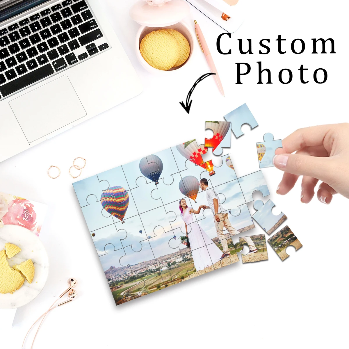 1pc Custom Photo Single Portrait Wooden Jigsaw Puzzle,Ideal Anniversary,Wedding,Birthday,Valentine Gift For Family Friends