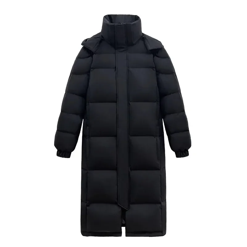 

Long Thick Down Jacket 2024 Winter New 90 White Duck Down Fashionable and Casual Korean Version High-end Warm Snow Jacket