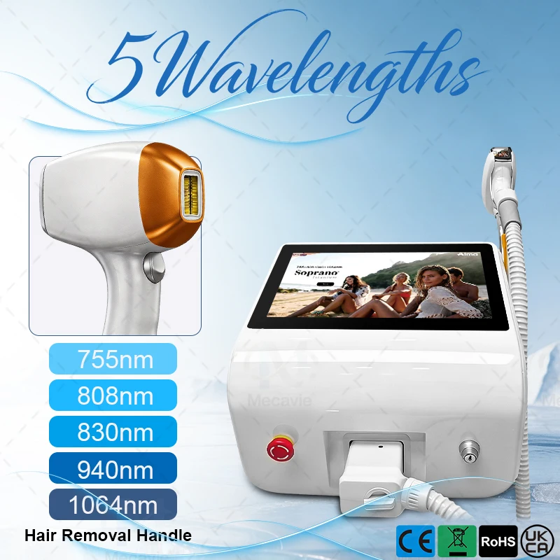 Professional Diode Laser Epilation Equipment 5 Multi‑Wavelength Ice Cooling System Safe Hair Removal Instrument For Beauty Salon