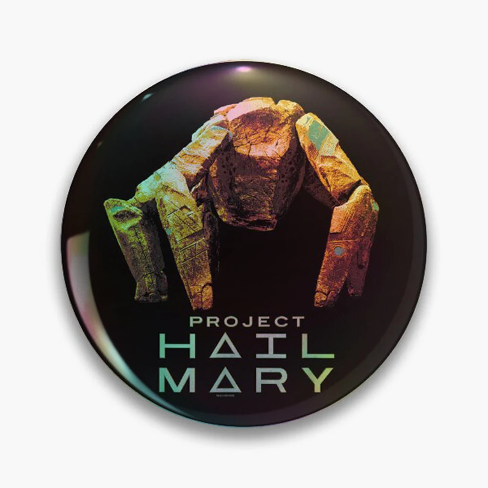 Project Hail Mary Pin Holographic Star Heart Pin Brooches Laminated Button Fashion Accessory