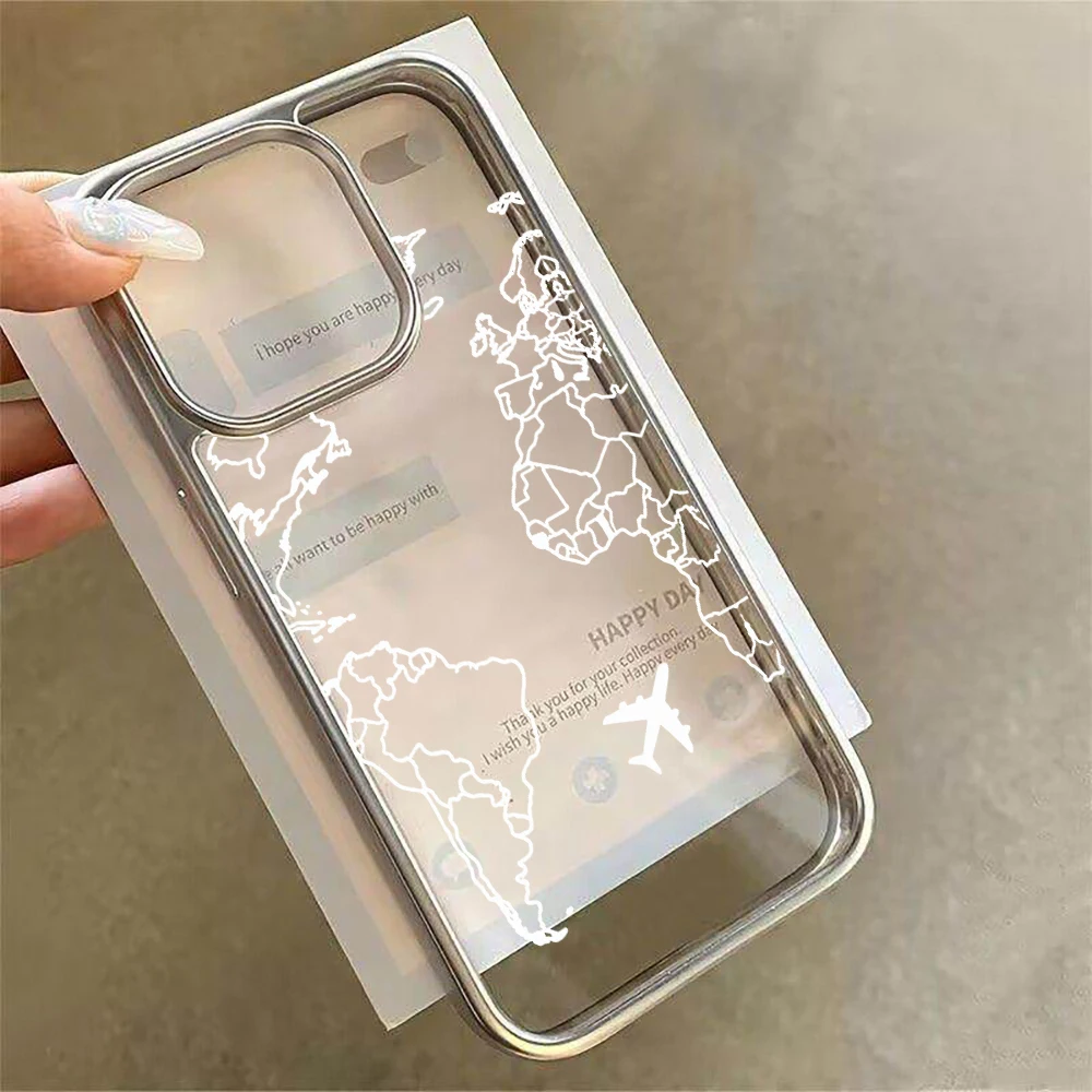 Segelndes Liebespaar Muster Transparente Hülle für iPhone 14 15 Pro Max Hüllen iPhone 12 11 13 16 17 Pro Max Plus Beschichtete Sturzsichere Hülle – Detail 2