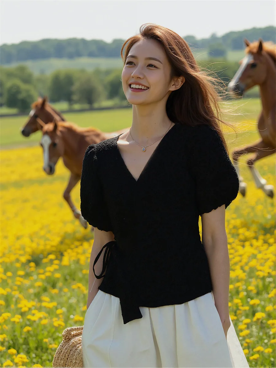 

Шикарные элегантные молодежные женские блузки с v-образным вырезом, женские хлопковые блузки с длинными рукавами в корейском стиле, короткие модные формальные топы, осенние большие размеры