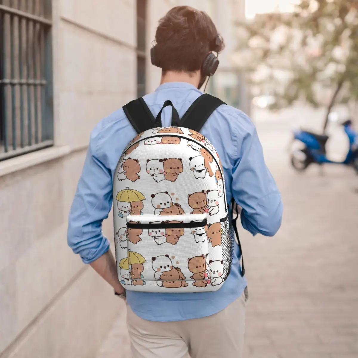 

Bubu Dudu Bear And Panda Backpack Student BookBag Children School Bag Laptop Shoulder Bags for Men Women