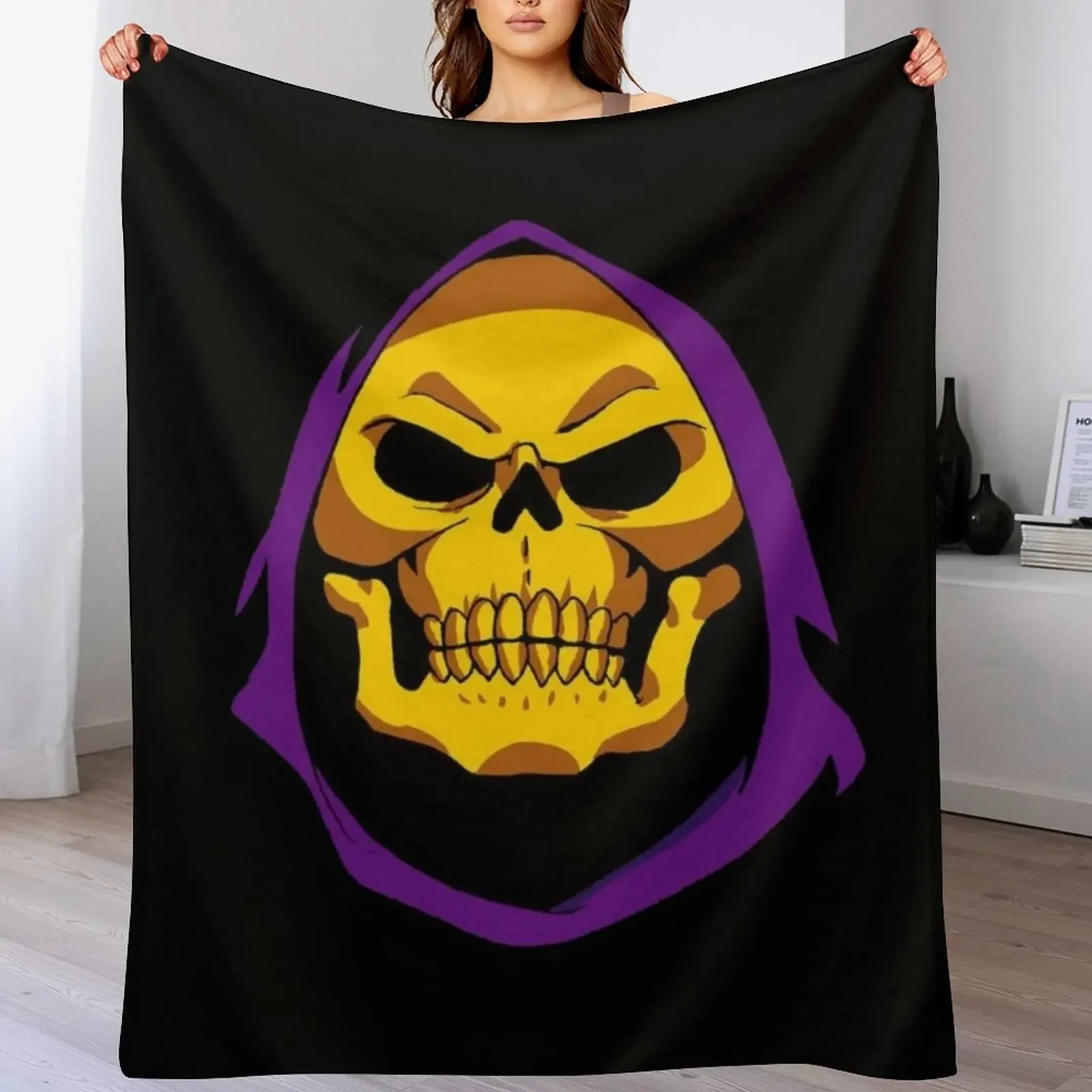 Skeletor Throw Blanket Ultra Plush Cozy Blanket for Napping Sleeping