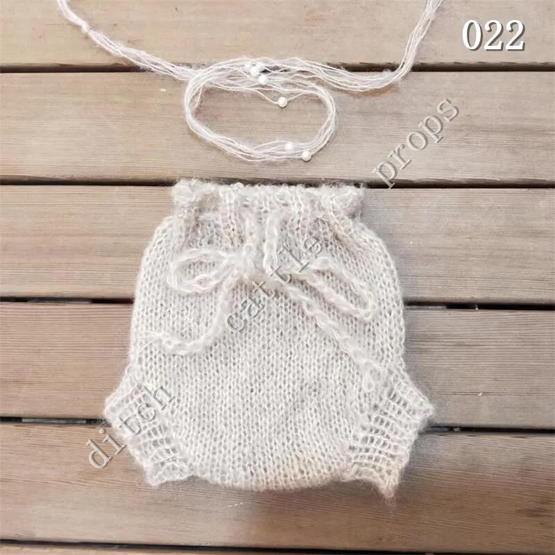 Newborn Photography Props Mohair Shorts + Headband