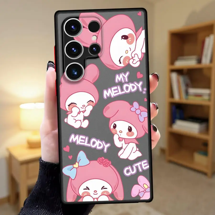 سانريو بلدي ميلودي كورومي فوندا غطاء الهاتف حقيبة لهاتف سامسونج جالاكسي S23 نوت 20 10 S24 S20 S9 S21 S22 Plus S10 S25 Ultra S21 FE #6