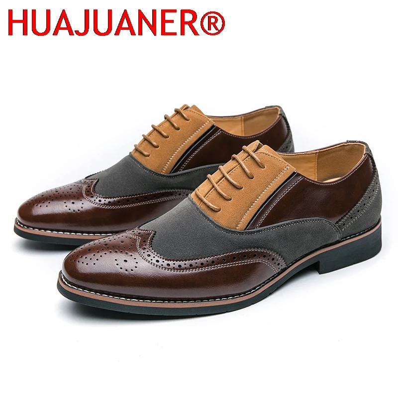 

Retro Brogue Shoes Men Classic Social Oxford Leather Shoes For Men Carved Flower Formal Men's Office Business Leather Shoes