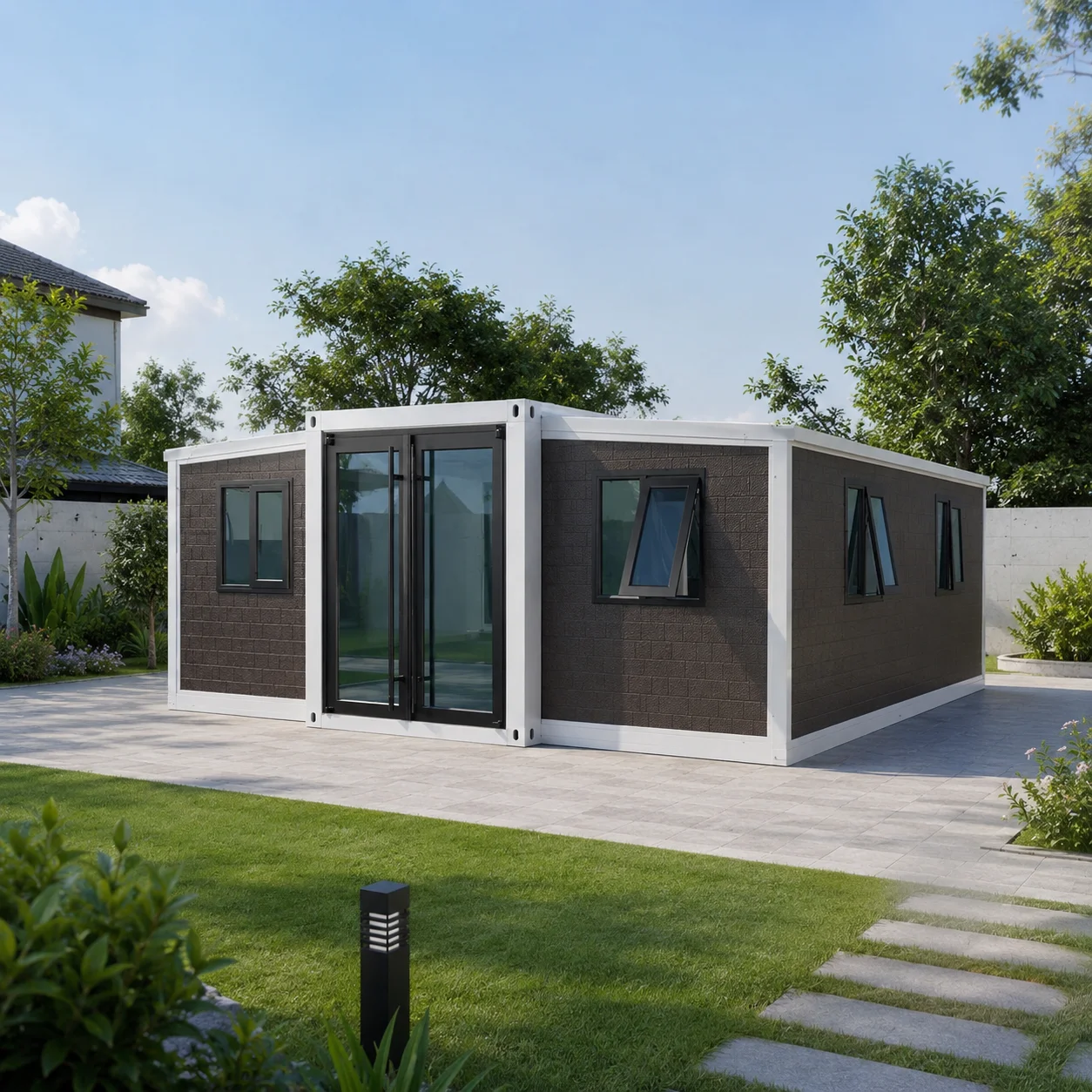 FL Foldable House sound insulation fold‑out container house for highway project site temporary office space