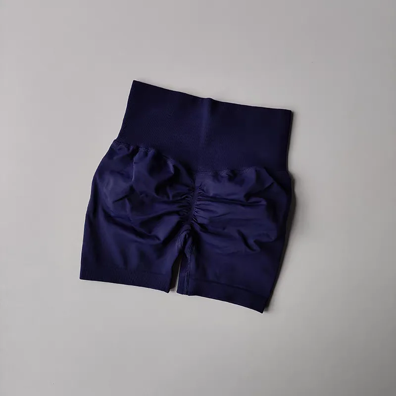Summer Women's Yoga Shorts High Waist Breathable Fitness  Shorts Lift Sports Running Shorts Cycling Push-Up Workout Gym Shorts image 6