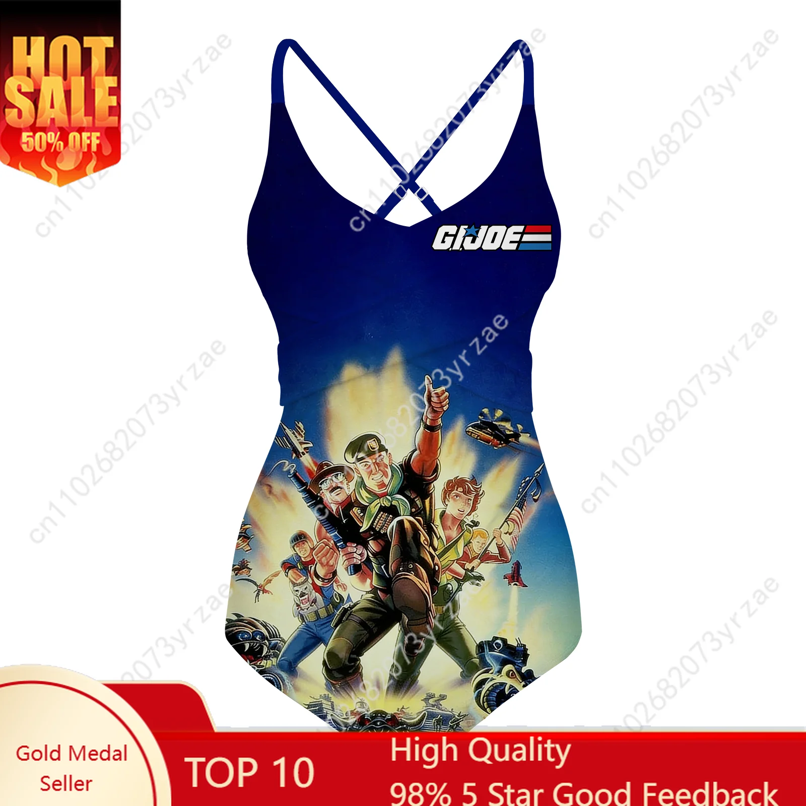 

G.I. Joe Women Sling Swimsuits Personalized Pattern Sexy Swimwear Pool Party Beach Bikini Summer Custom Bathing Suits