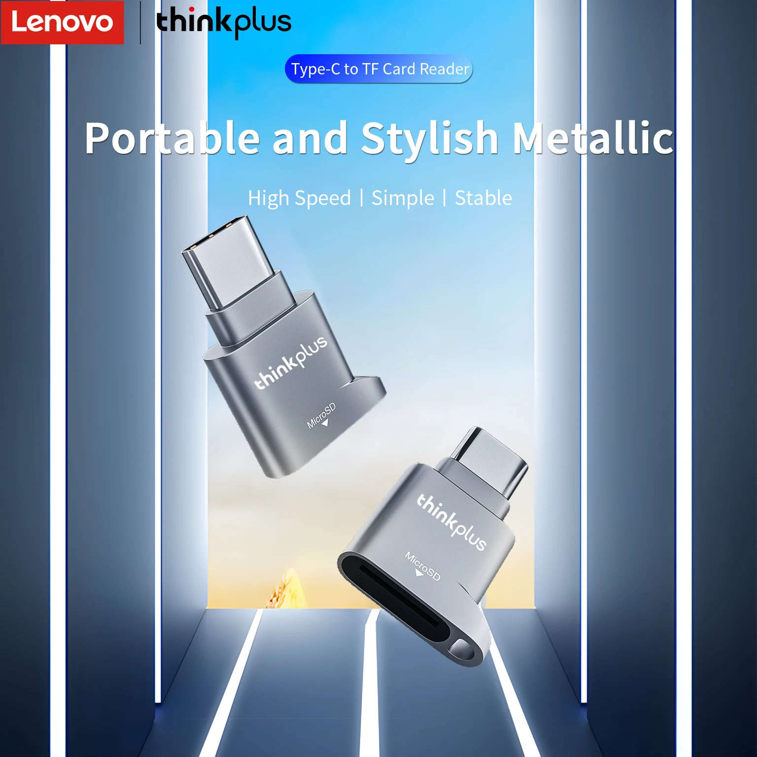 قارئ بطاقة Lenovo micro sd ، قارئ بطاقة ذاكرة tf ، متعدد الوظائف من النوع c إلى محول مايكرو بطاقة sd للكمبيوتر المحمول ، ماك بوك