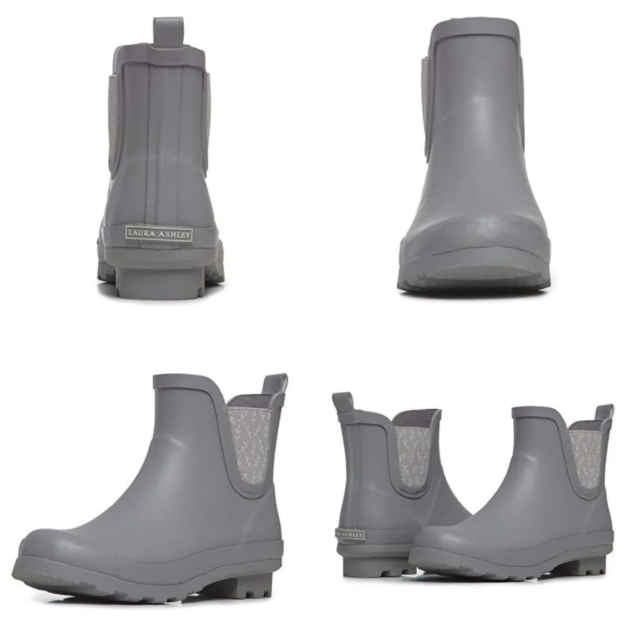 Laura Ashley Women's Waterproof Mid Cut Ankle Rain Boots