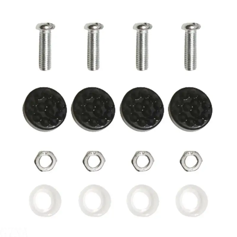 G7NA Elegant Vehicle Motorcycle Bling Car License Plate Frame Fastener Screw Caps Set