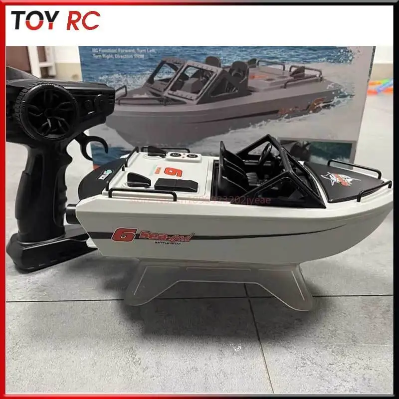 جديد 2.4 جرام قارب يتم التحكم فيه عن بعد بدون فرش توربوجيت عالي السرعة قارب سريع 693 كارت نموذج تجديف المياه الكهربائية #6