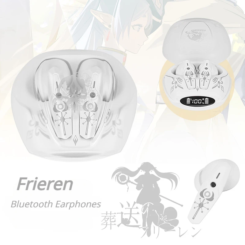 Frieren: Beyond Journey's End White TWS Earbuds HiFi Sound Quality Noise Reduction Customized Bluetooth 5.3 Wireless Earphones