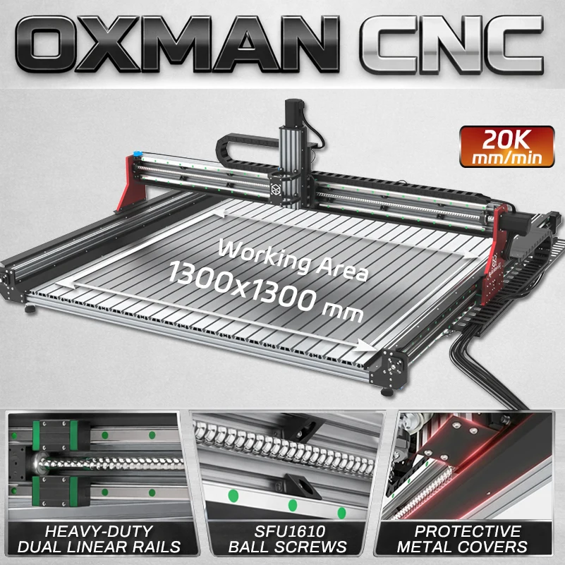

Фрезерный станок BulkMan3D OXMAN с ЧПУ, 4 оси, 20K, высокоскоростной, с шарико-винтовой передачей, двойными линейными направляющими, для самостоятельной сборки, точный гравер для резки металла, дерева, акрила