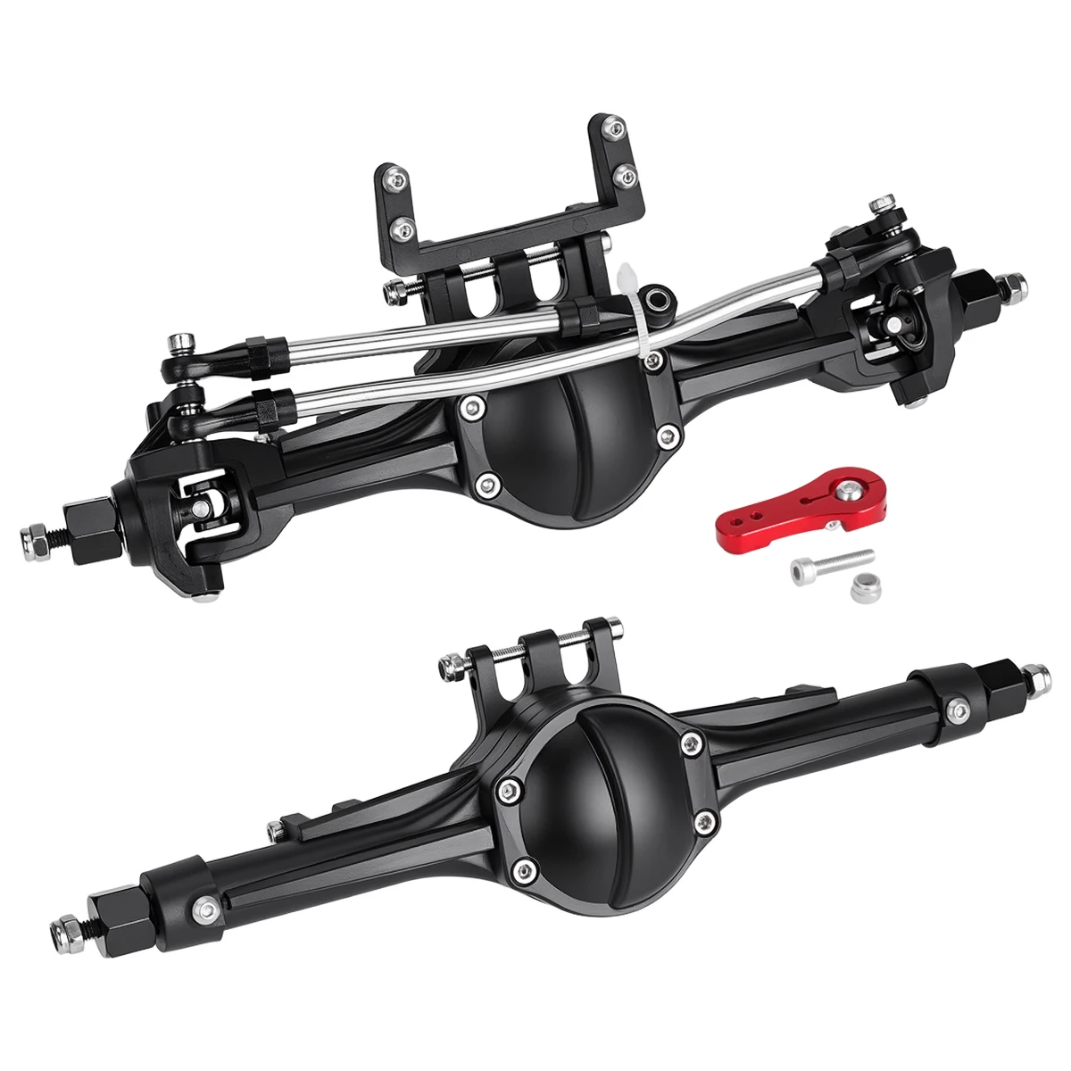 1/10 RC Plastic Front Rear Straight Complete Axles Set for 1/10 SCX10 Axial RC4WD D90 RC Rock Crawler Car Upgrade Accessories