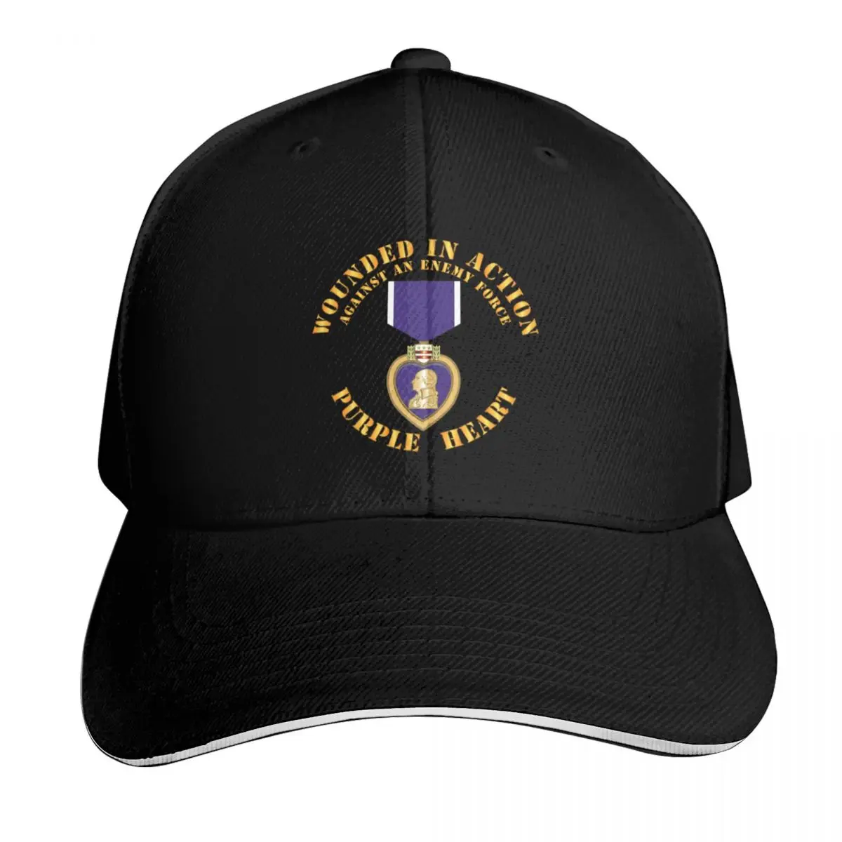 

Wounded in Action - Purple Heart V1 Baseball Cap Sunscreen Hip Hop hats for men sailor cap for men For Girls Men's