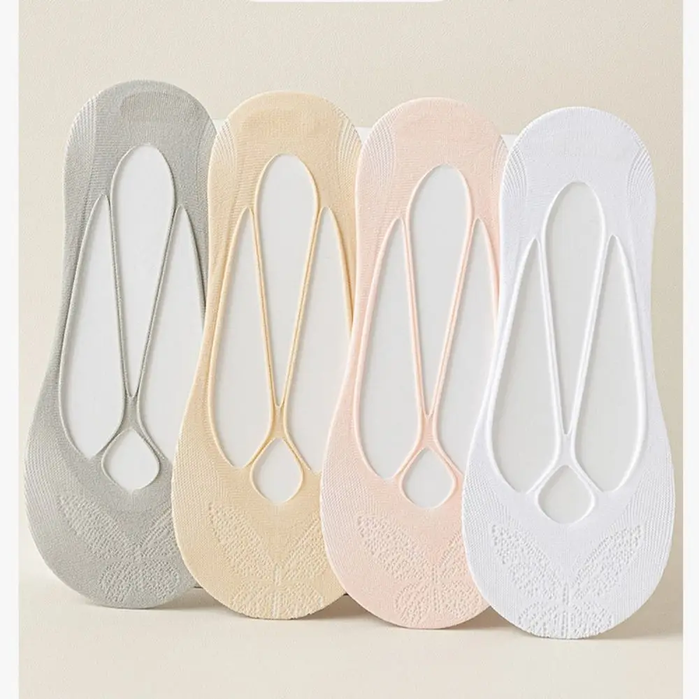 1 pair Short Breathable Solid Color Invisible Hollow Out Fashion Mesh Socks Lace Sock Slippers Boat Socks Women Sling Socks
