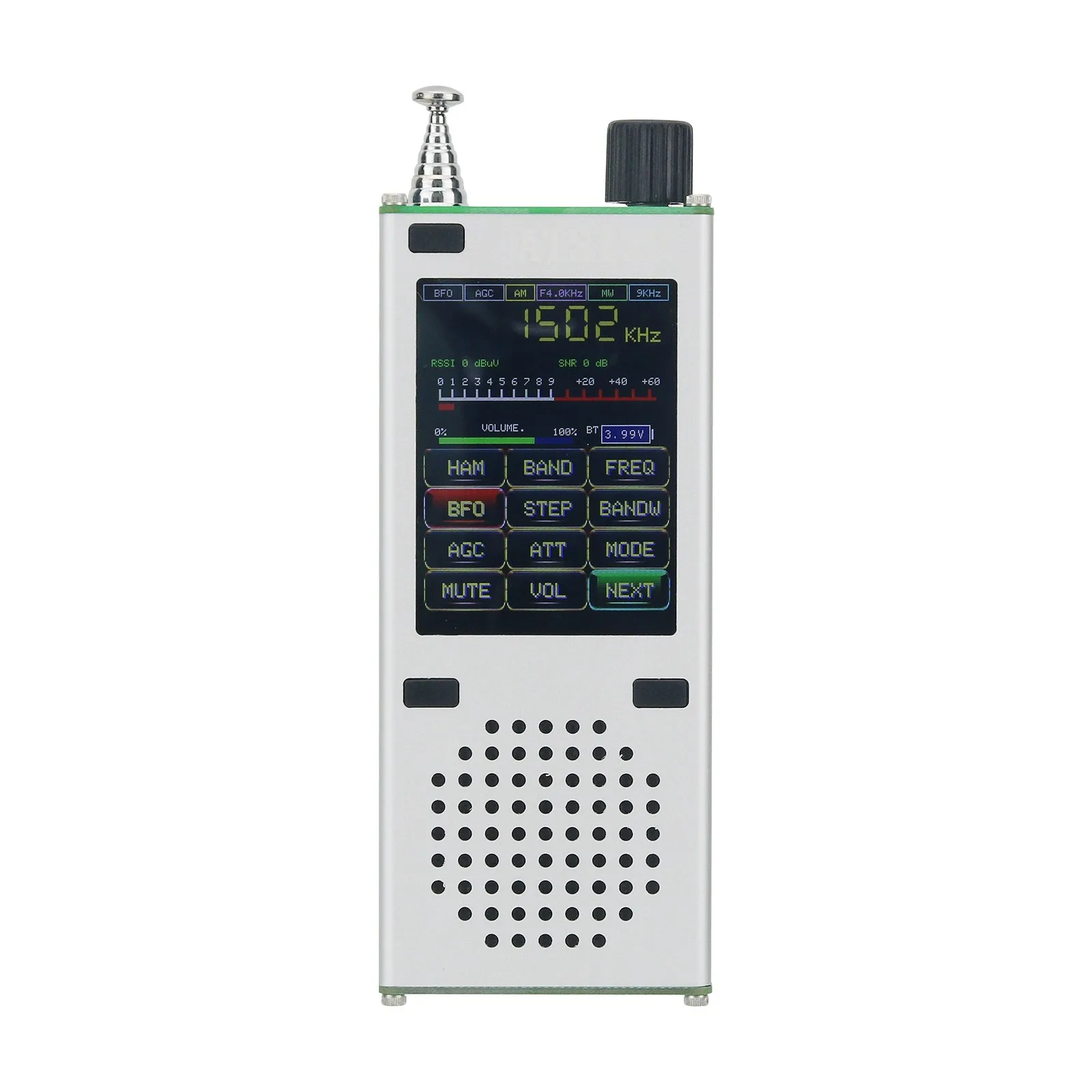 New ATS120 Pocket SBB Portable Radio Receiver BT Full Band FM AM Radio with TFT 2.4-inch Color Touch Screen