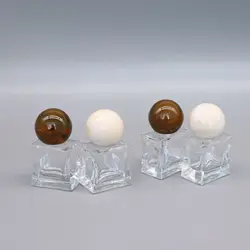 15ML High-end Perfume Bottle,snap-top Bottle, Star Glass Spray Bottle with Flow Ball Cap,Bayonet Bottle Cosmetic Containers