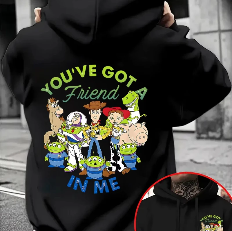 

Мужская толстовка с капюшоном Disney Toy Story Woody, осень-зима, повседневный пуловер унисекс, спортивный костюм, одежда с капюшоном, уличная одежда больших размеров