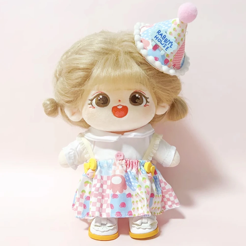 Cotton Doll Rompers Cartoon Plush Doll Replacement Outfit Playing House Accessories Mini Clothes For 20CM Kid Gift ropa labubu