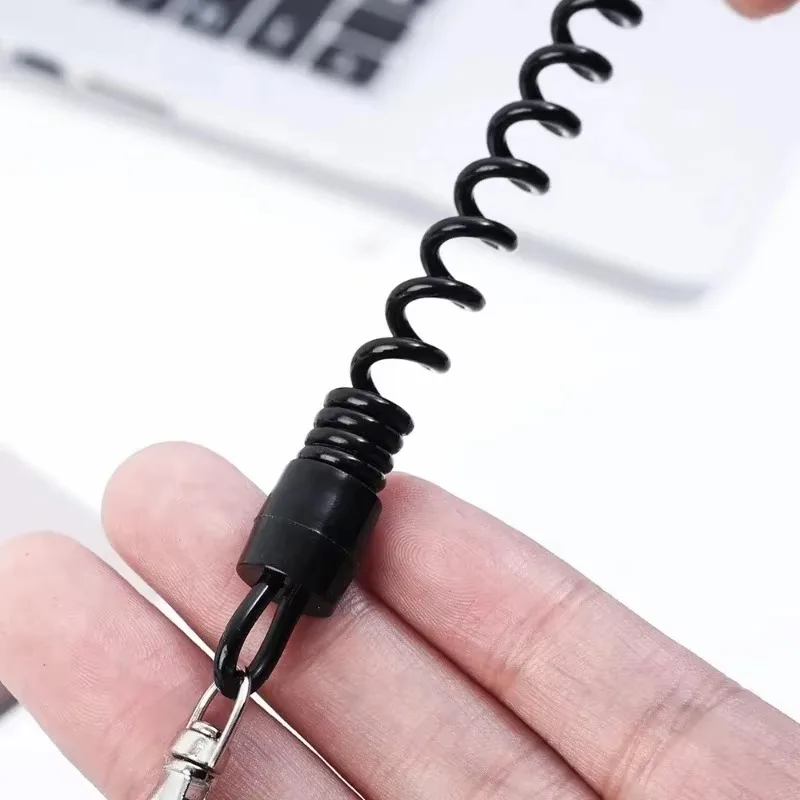 Telescopic Anti-theft Spring Lanyard Gasket Phone Safety Tether with Card Universal Phone Charm String Smartphone Straps