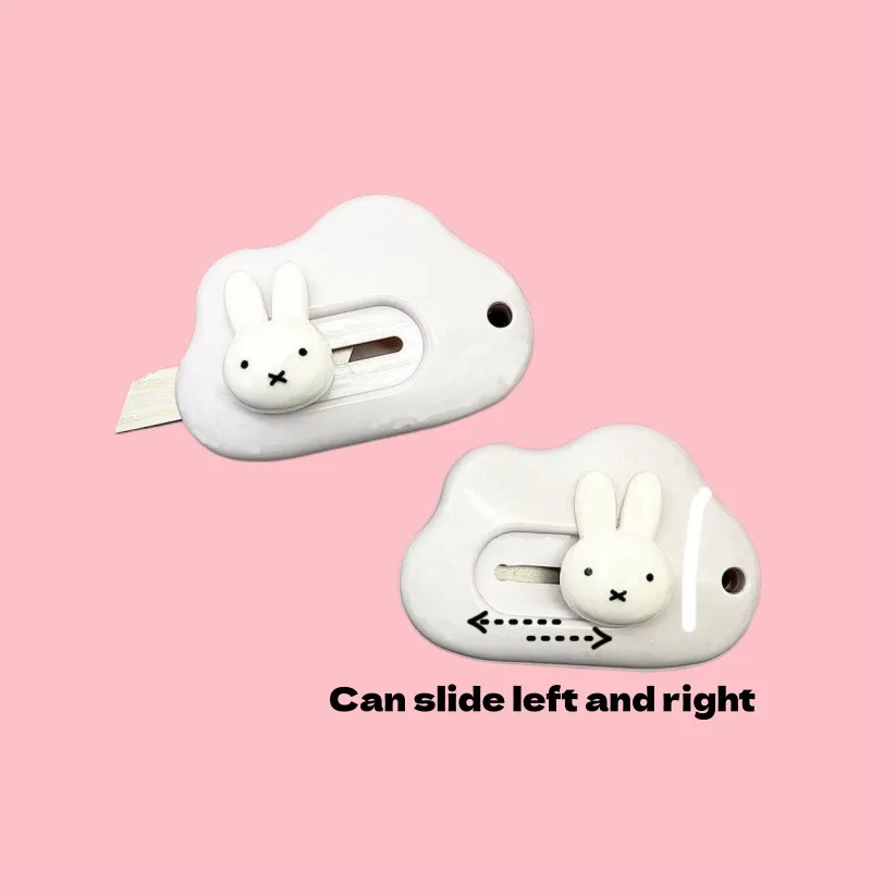 Ins Cartoon Creative Miffy Rabbit Art Knife Cute Portable Student Handmade Paper Cut Express Box Opener Knife Personality DIY view 5
