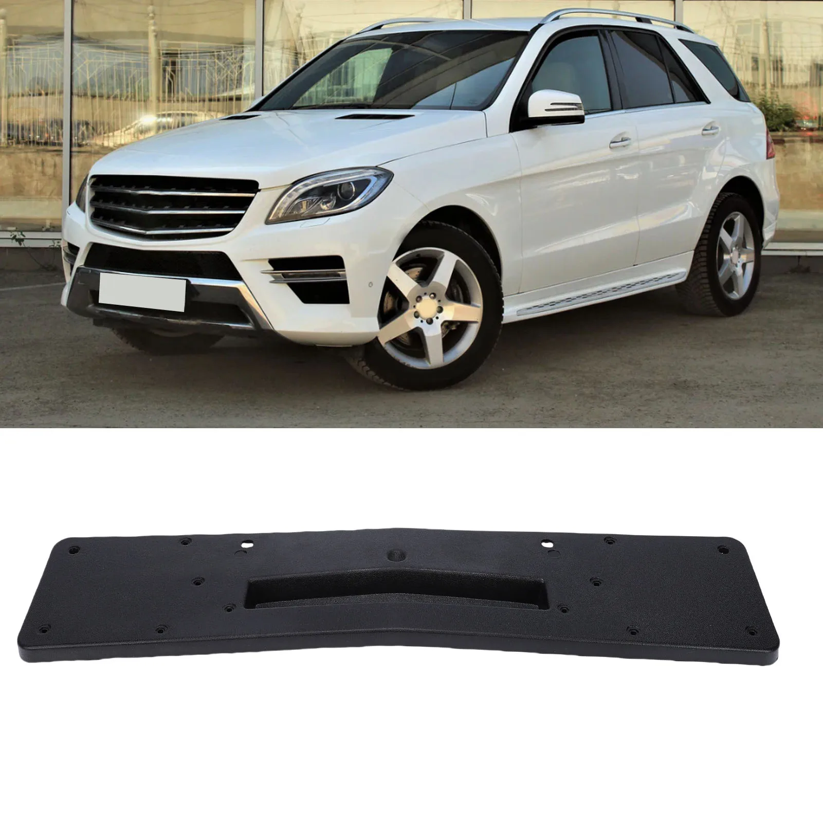 Front Bumper License Plate Bracket 1668850681 Holder Mount Replacement for Mercedes M-Class W166 2012-2015 European Version