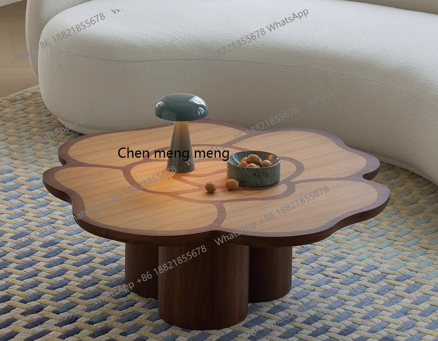 

Coffee table antique design living room special-shaped creative retro solid wood coffee table