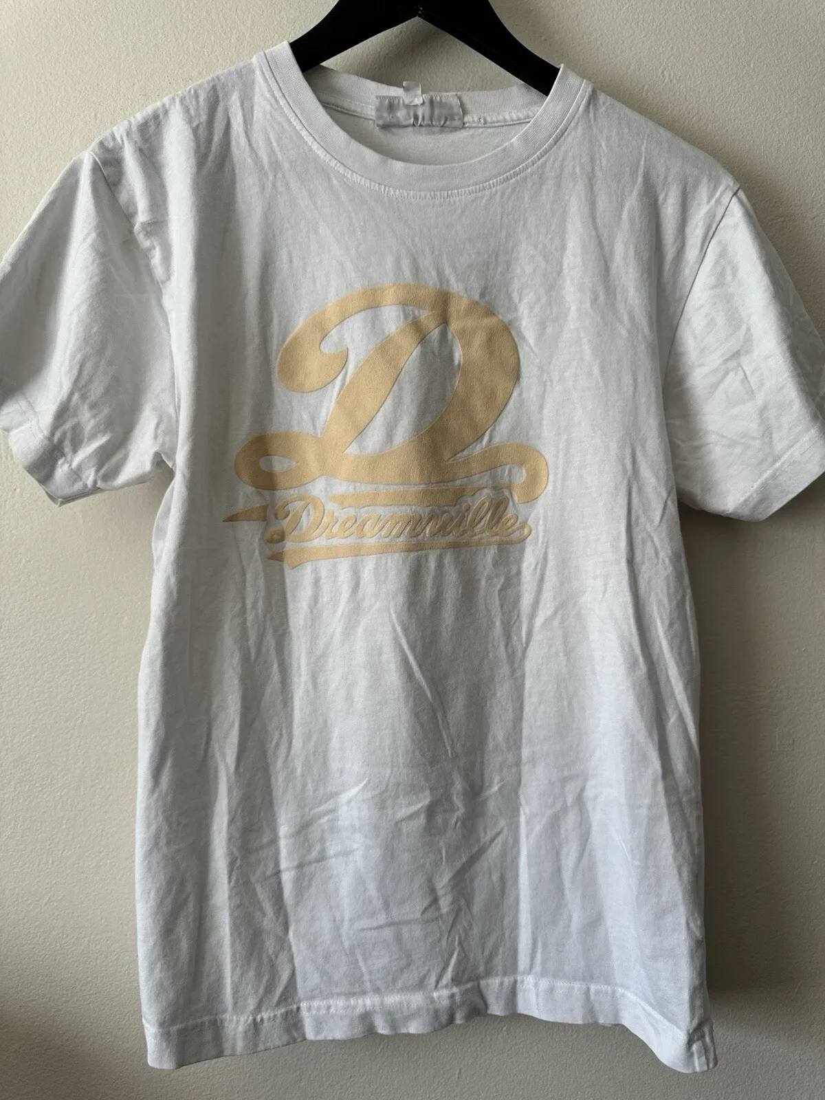 Dreamville x Headgear Classics J Cole KOD Tour T Shirt Size S Cream Hip Hop