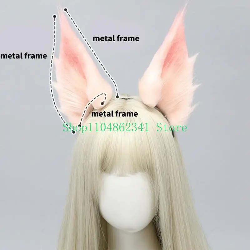 5ASD人工耳ヘアバンドアニメメイドヘッドバンド女性ステージパフォーマンスヘアフープ